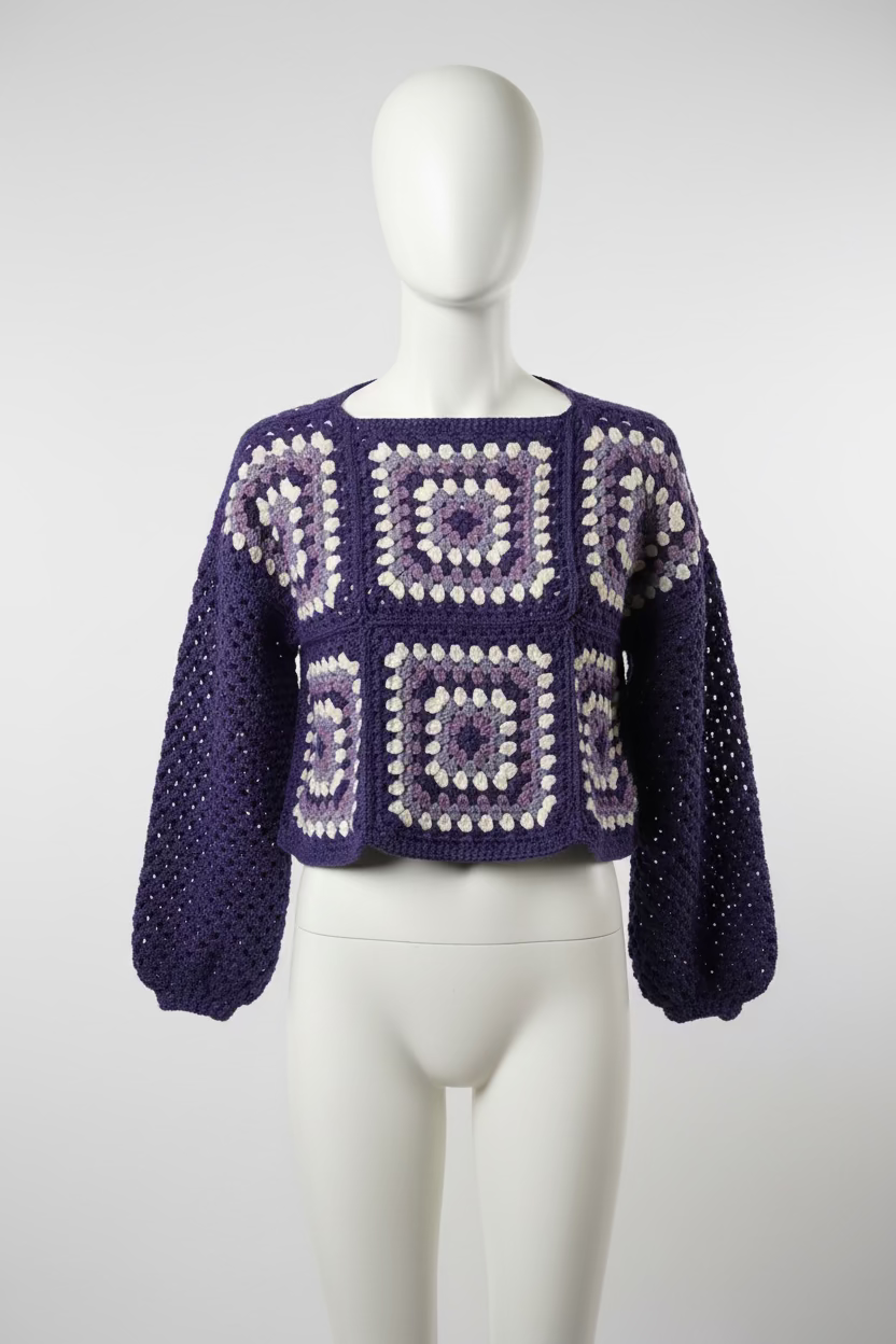 Granny square sweater