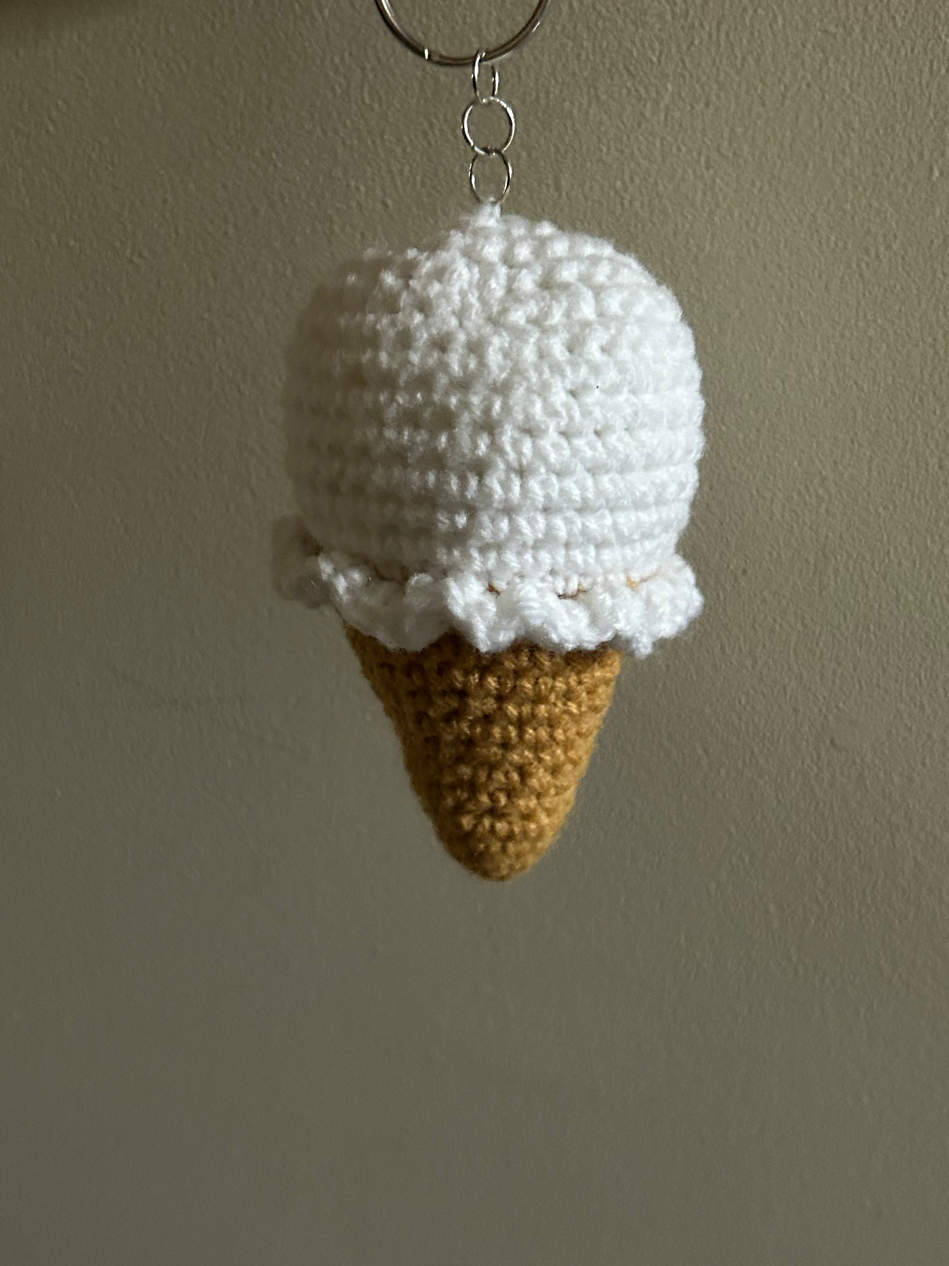 ice cream cone keychain