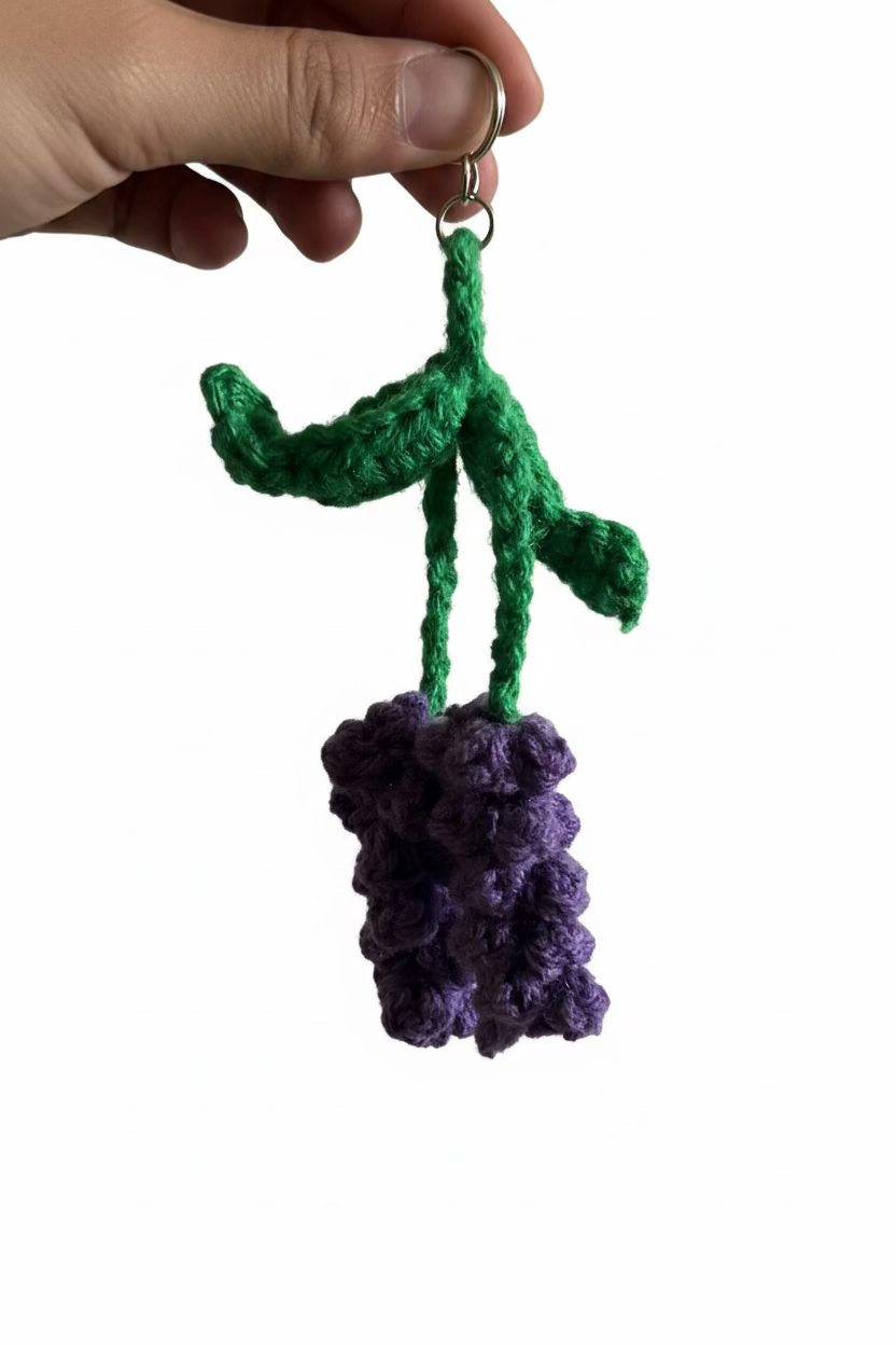 lavender flower keychain