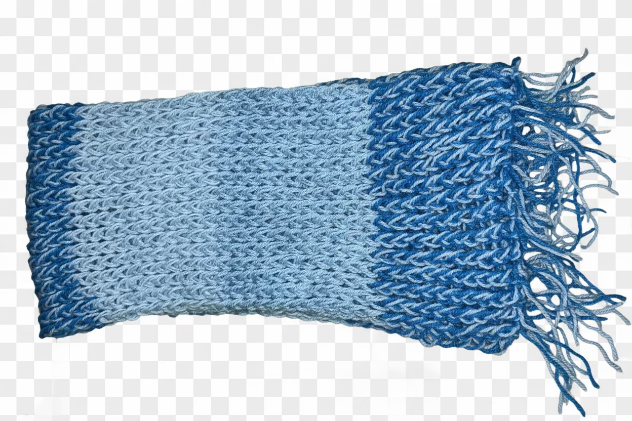blue scarf